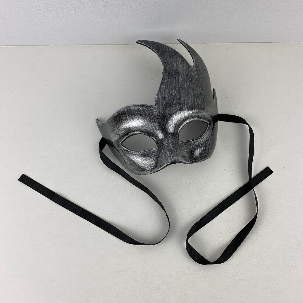 Masquerade Fancy Disguise Party Custom Dress Up Mystery Black Gray Tie Back C